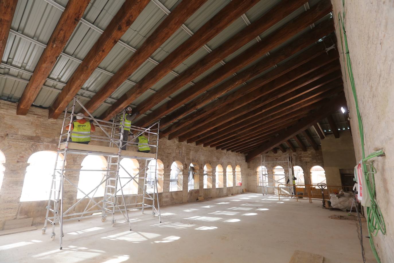 Fotos: Así avanzan las obras de rehabilitación del Palacio de Valeriola, sede del Centro de Arte Hortensia Herrero