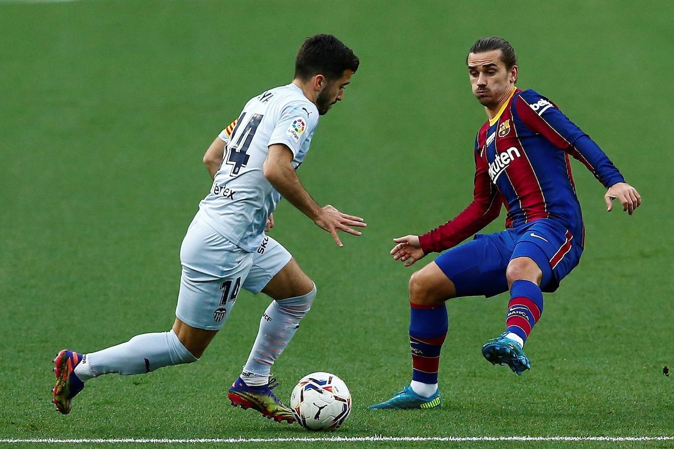 Las mejores imágenes del partido de liga FC Barcelona - Valencia CF (19/12/2020). 