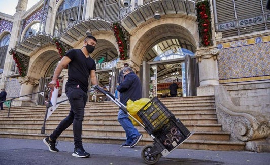 Reparto de compra a domicilio. 