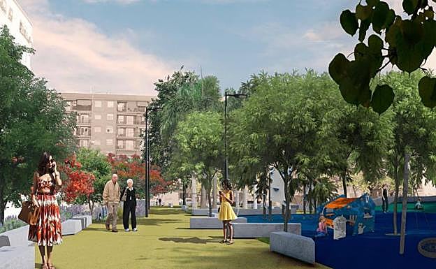 Jardín de Joan XXIII, en Benicalap. 