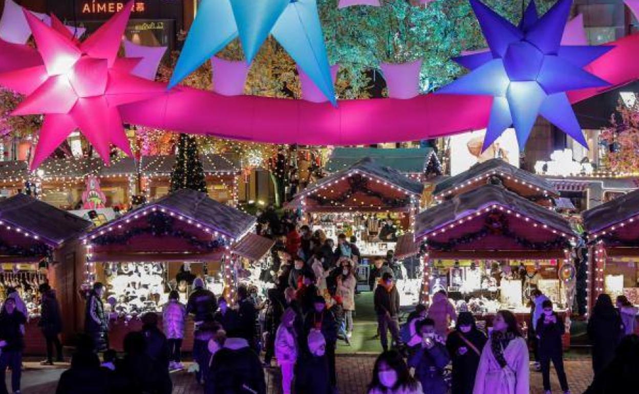 Mercado de Navidad en Pekín