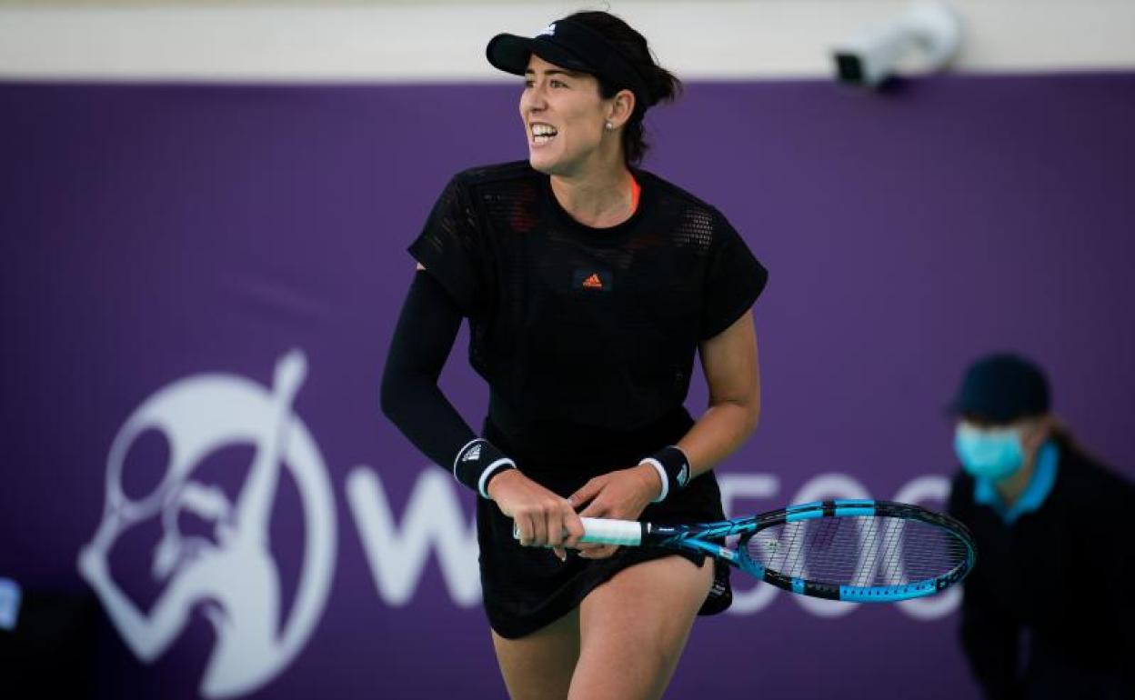 Muguruza en el torneo de Abu Dabi