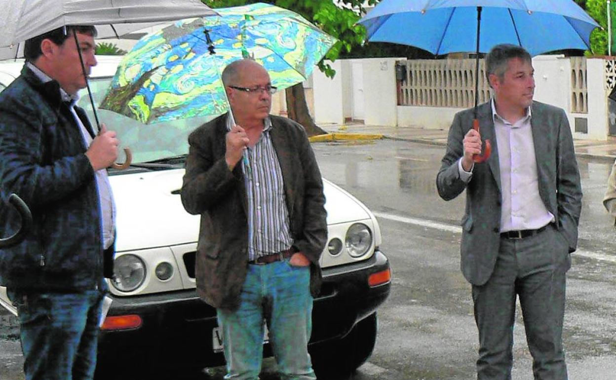 Manuel Aldeguer, en el centro de la imagen. 