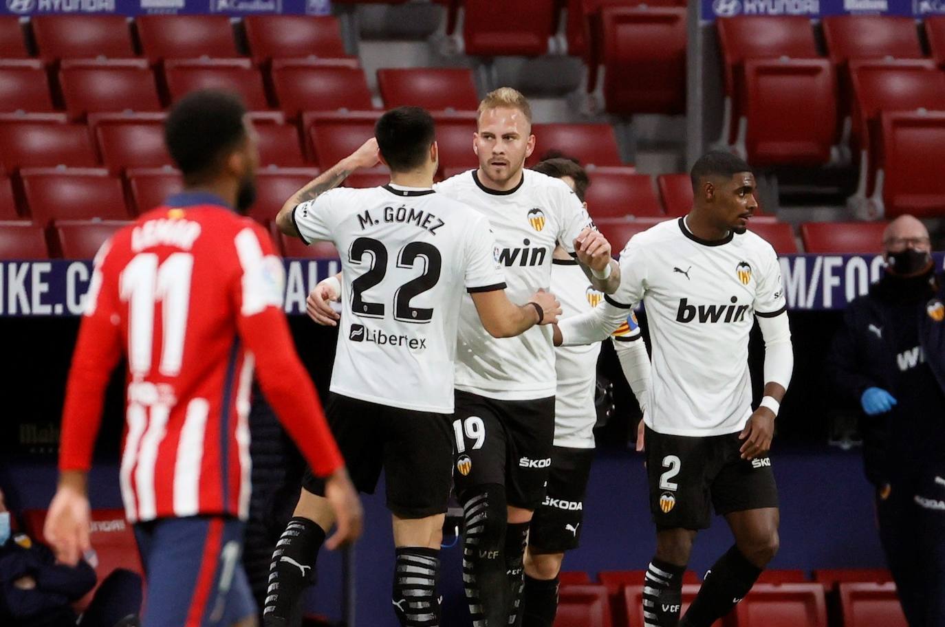 Partido bronco en el Wanda Metropolitano.