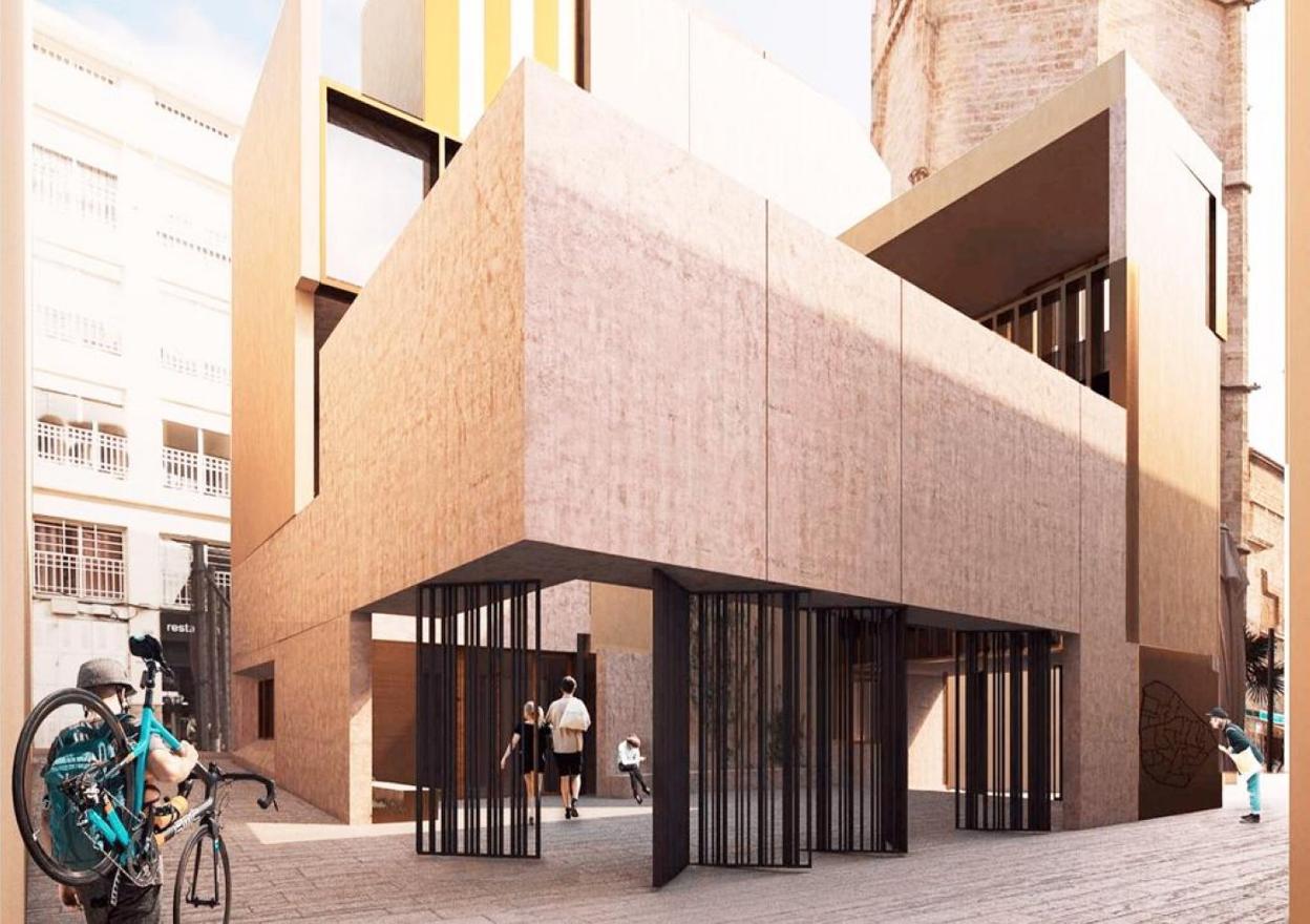 Recreación de la parte trasera del edificio que se construirá junto a la catedral. ayto. valencia