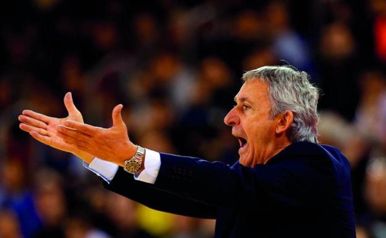 Pesic, durante un partido del FC Barcelona. 