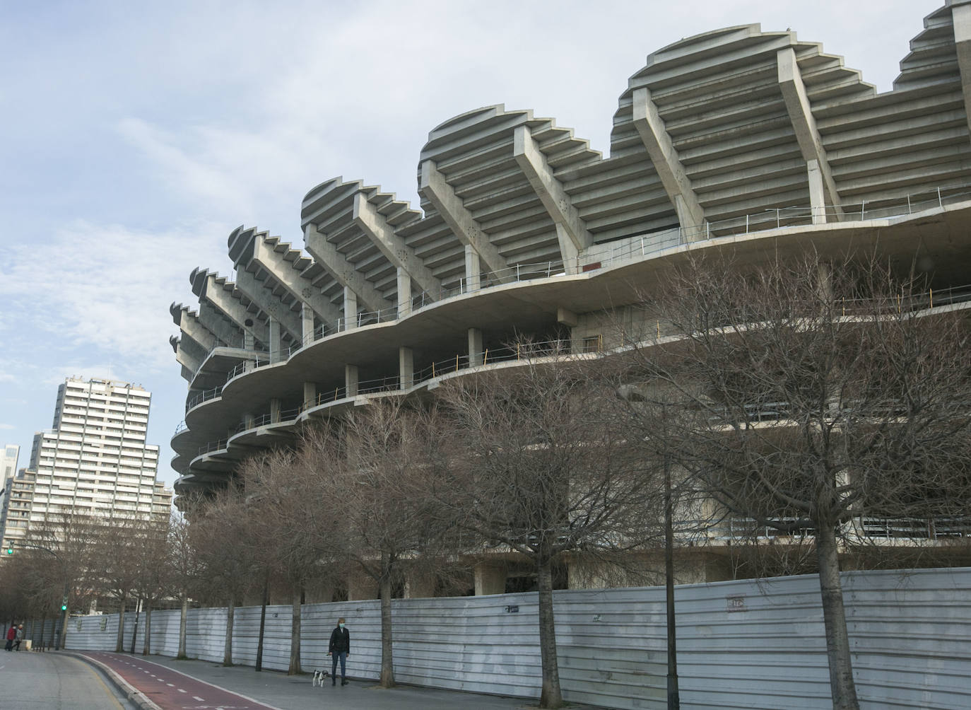 Obra paralizada del nuevo Mestalla