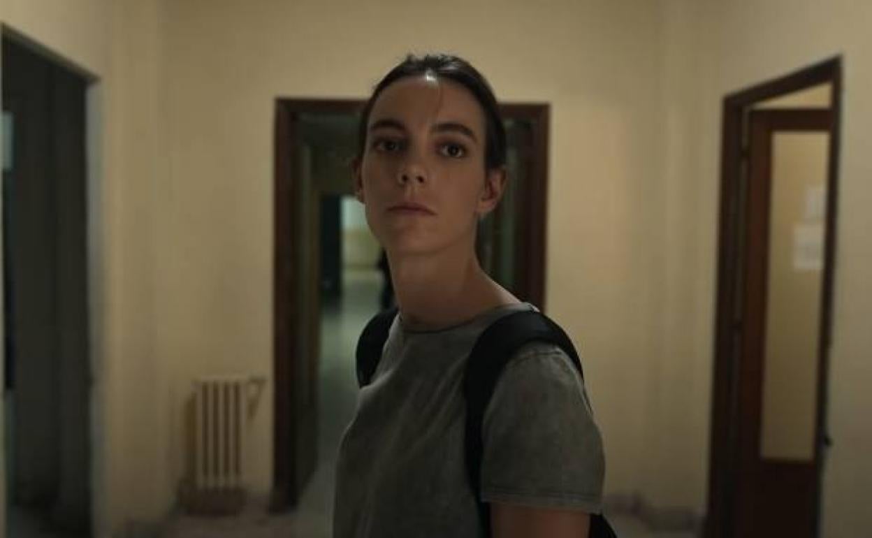 La actriz, en una escena de la serie 'Antidisturbios'.