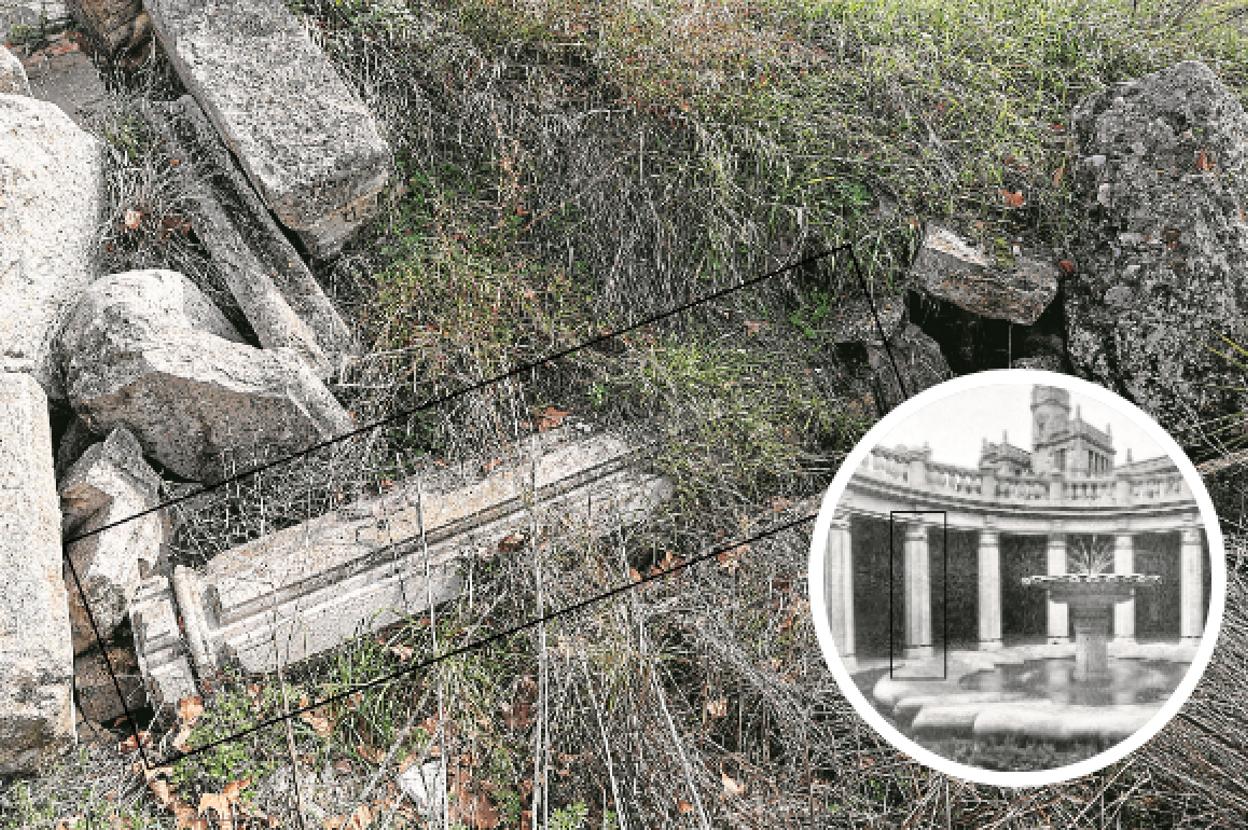  Restos en una escombrera de Valencia, el jueves. En la parte inferior derecha de la imagen, la construcción demolida en 1963.