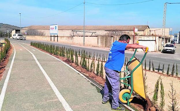 Trabajos en la entrada a Benaguasil por la calle Retorta