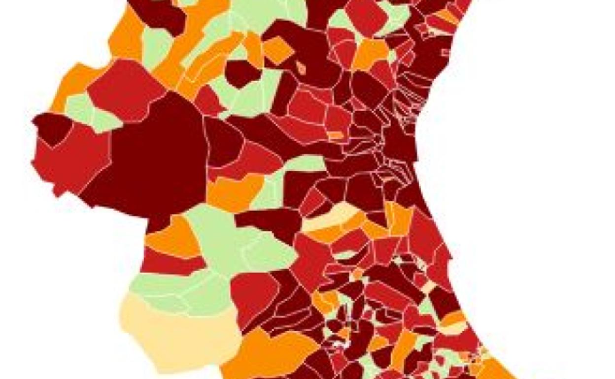 Coronavirus en Valencia | Así está la incidencia acumulada del coronavirus en todos los municipios valencianos (23/02/2021)