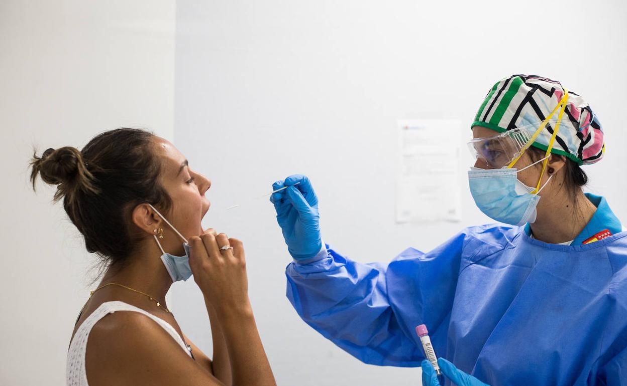 PCR en un centro de salud. 