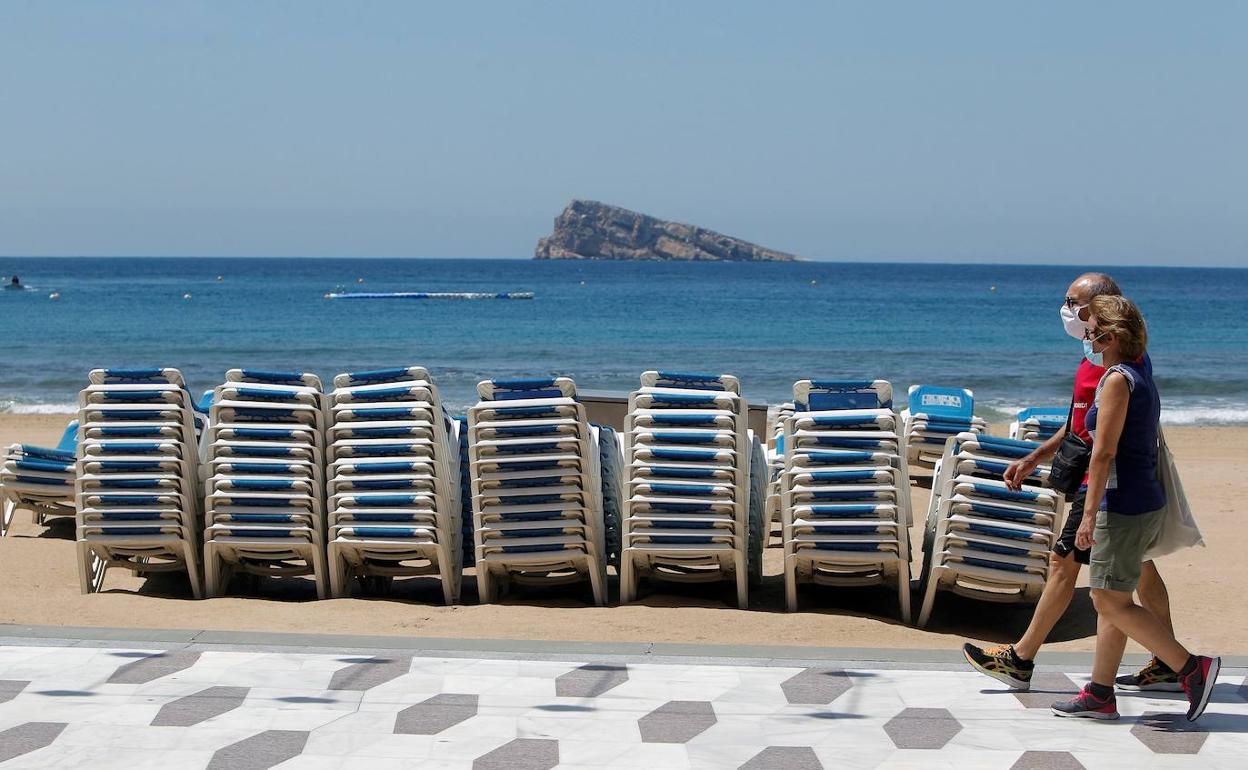 Playas de Benidorm durante el pasado verano. 