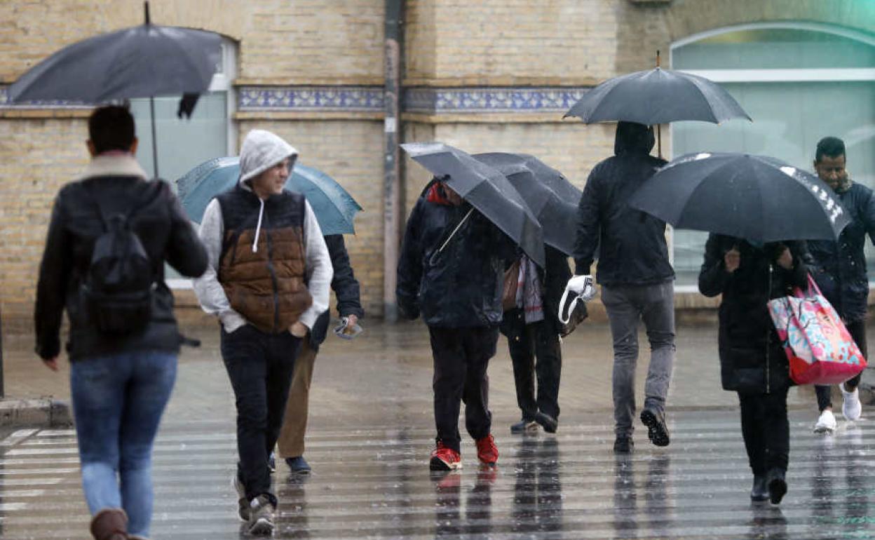 Lluvia en Valencia.