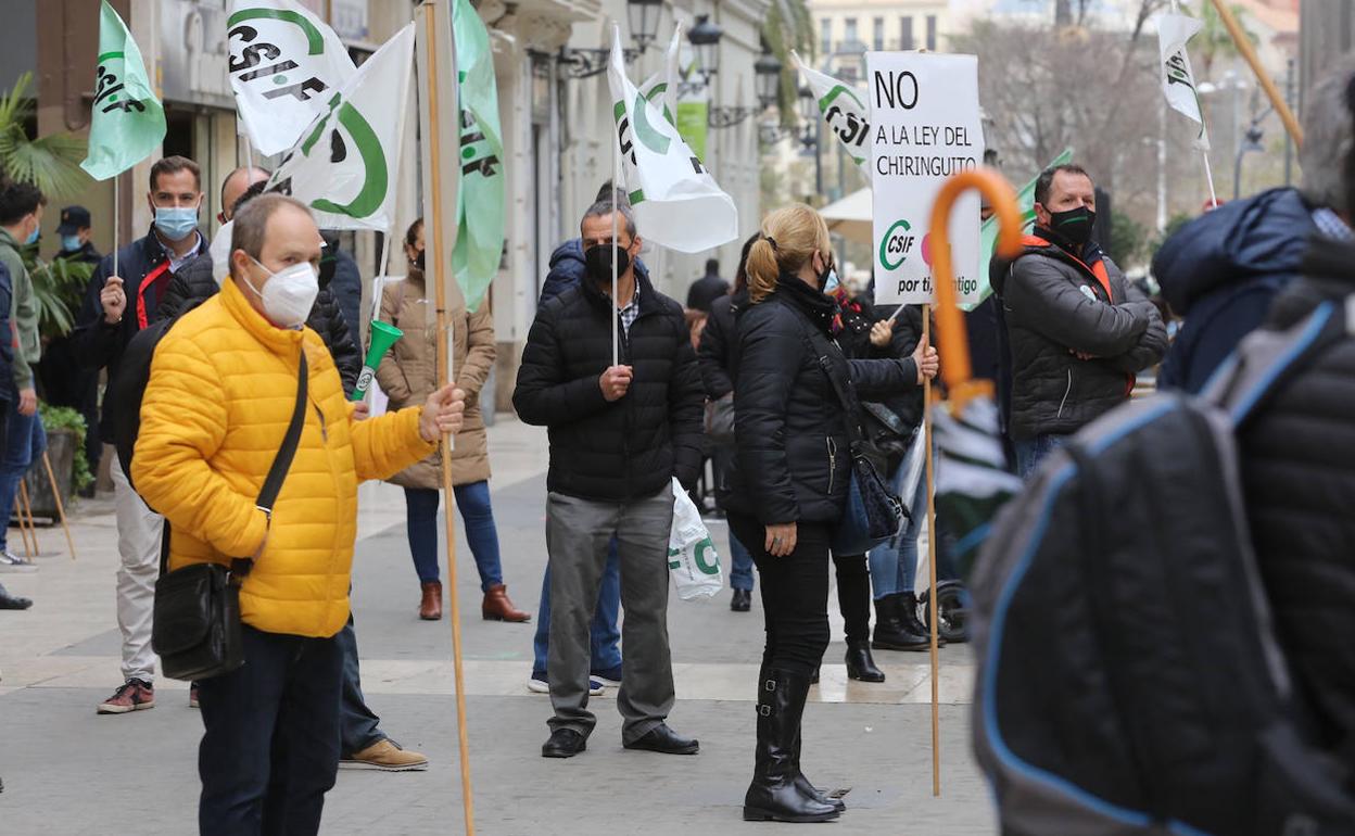 Imagen de la protesta en Valencia