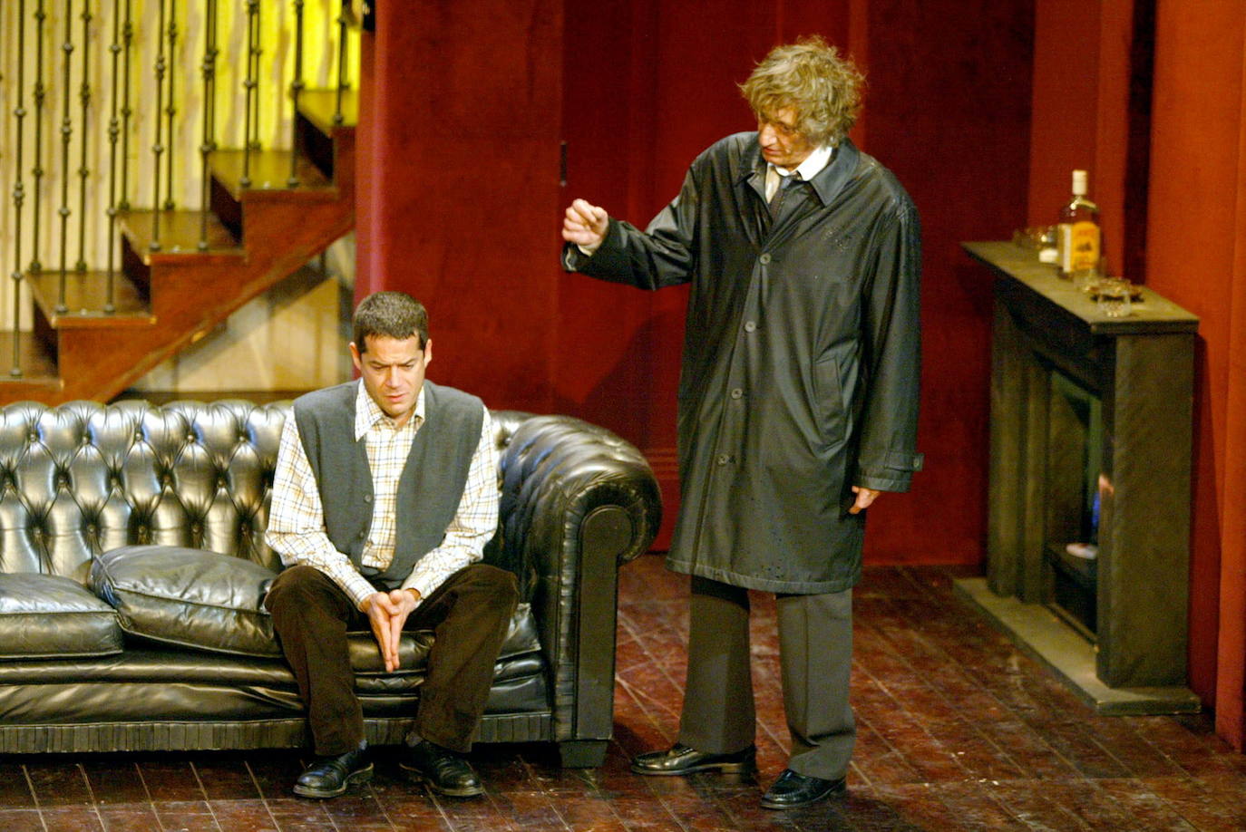 Junto a Jorge Sanz en la obra de teatro 'Hijos de mamá', en 2006.