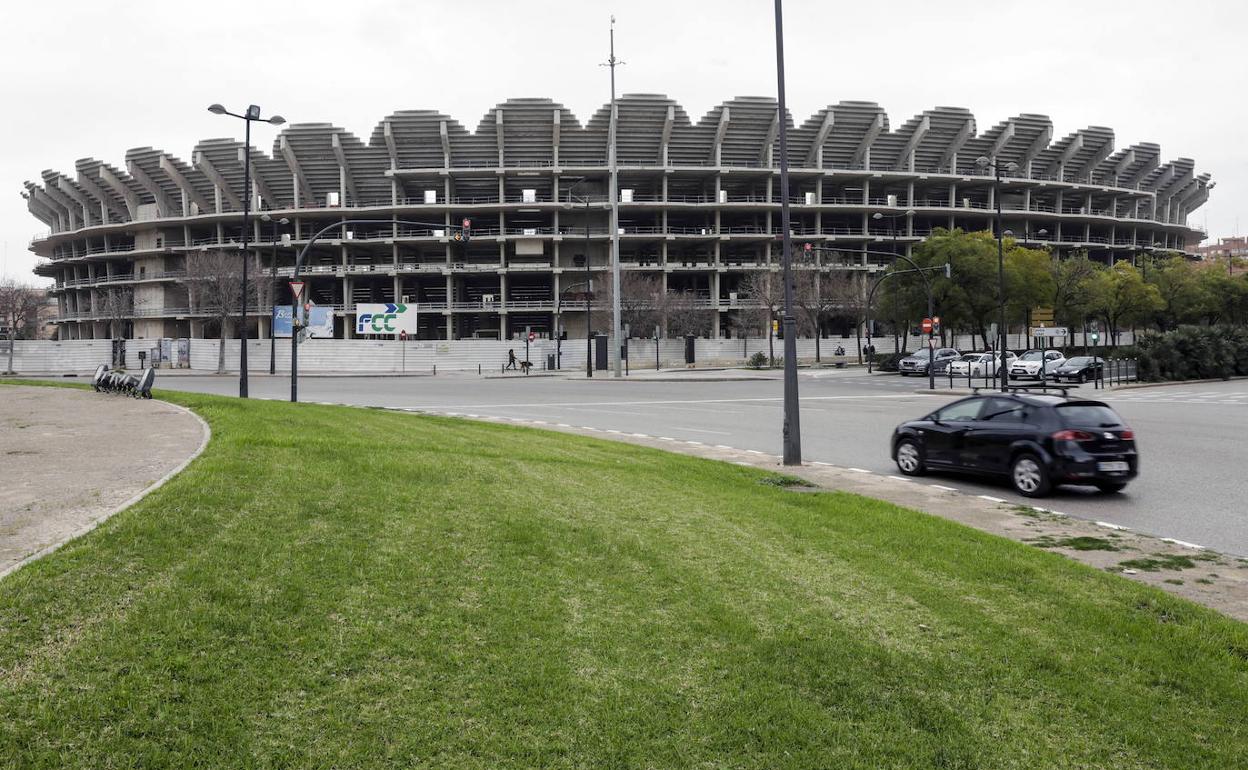 Exterior del nuevo estadio del Valencia.
