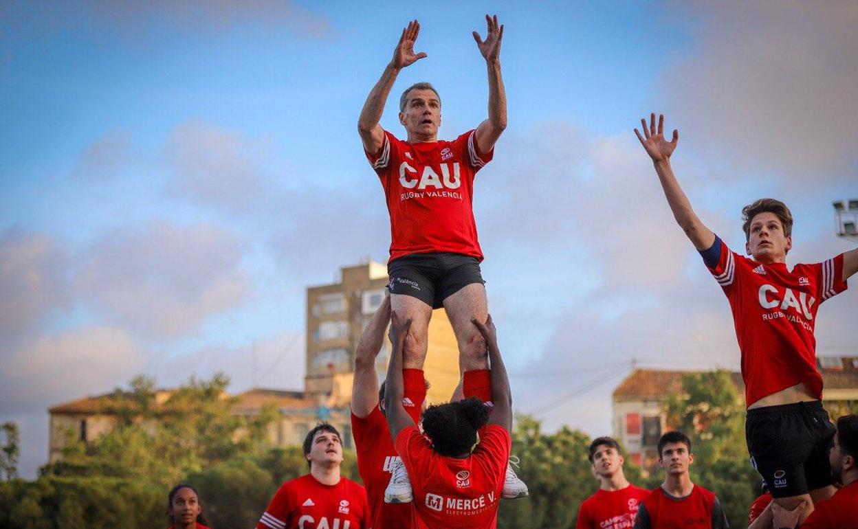 Cantó, en un entrenamiento de rugby, en una imagen de archivo. 