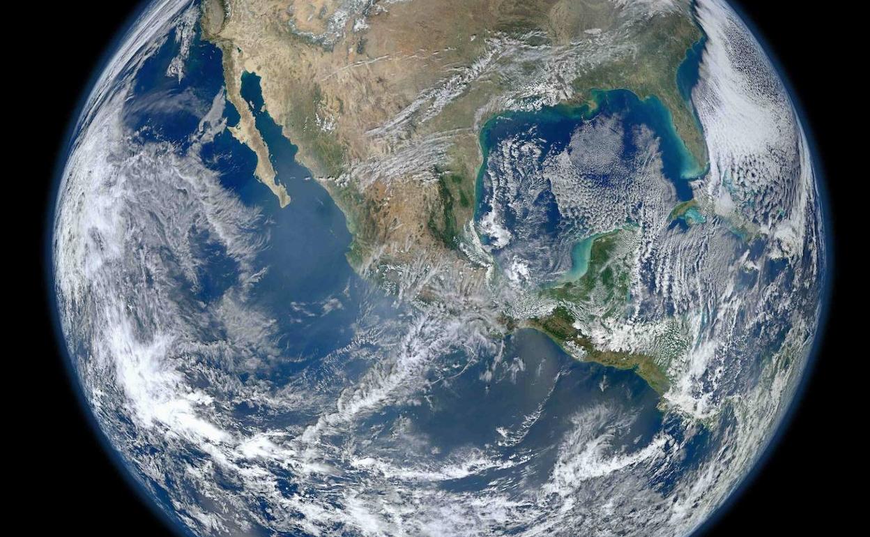 Vista de América del Norte en una imagen de la NASA. 