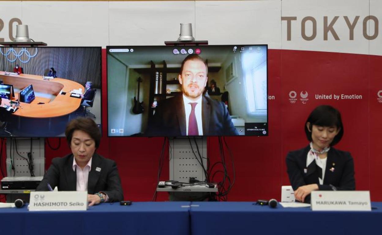 Videoconferencia de Tokio 2020 con el COI. 