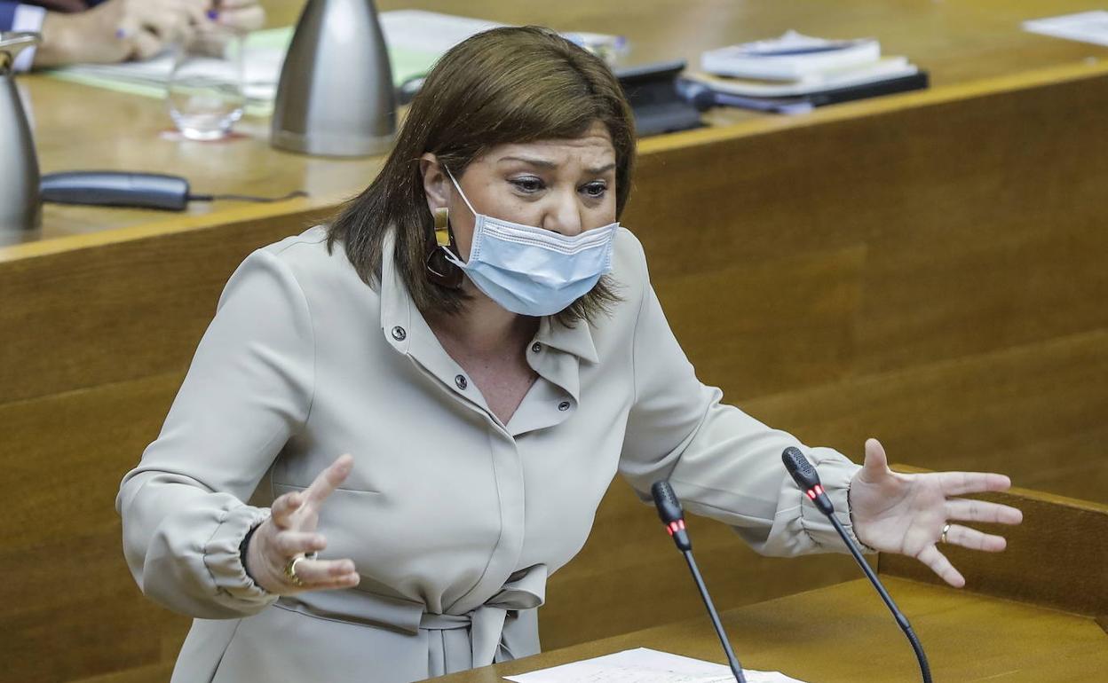 Bonig en una intervención en Les Corts. 