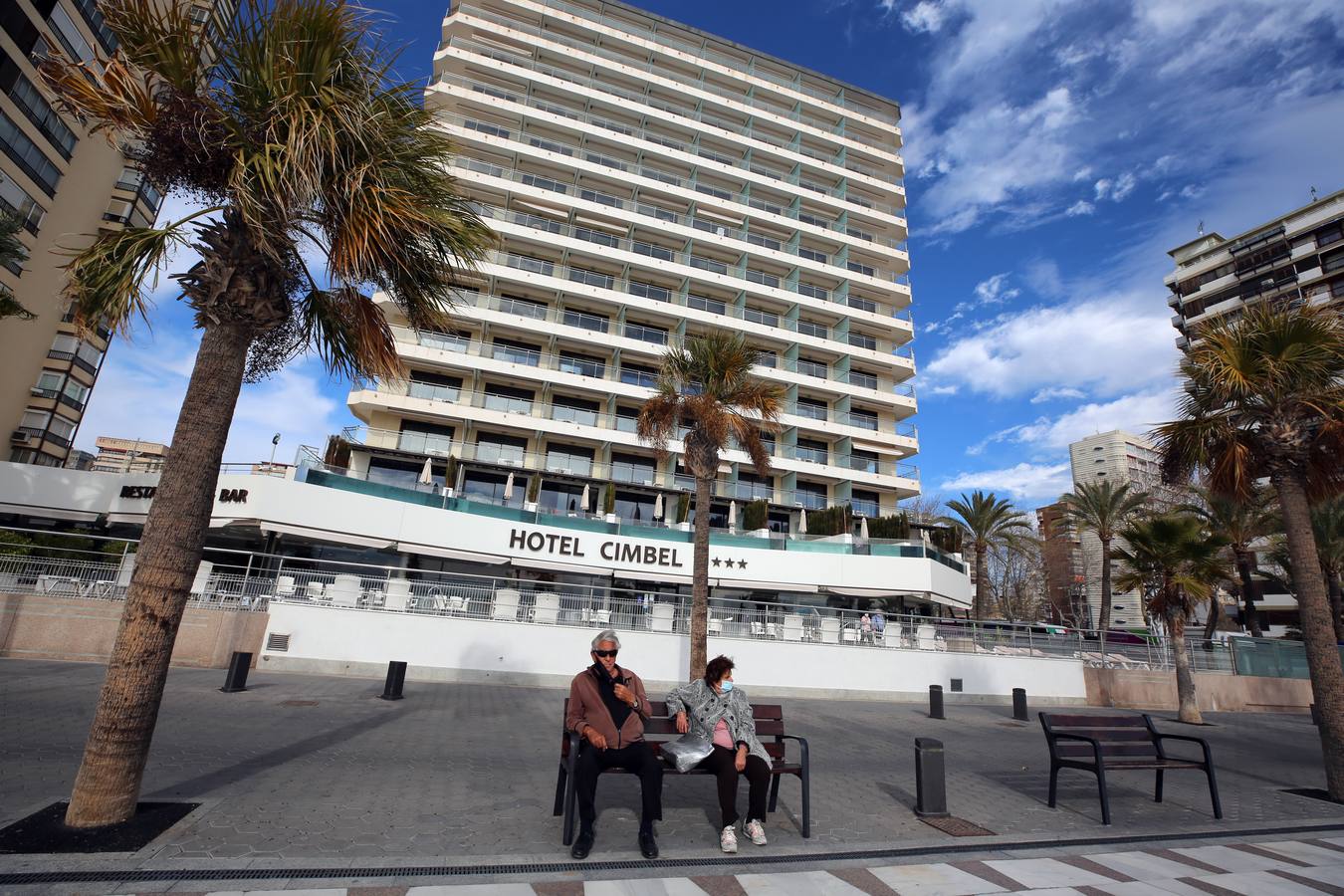 Hoteles vacíos en Benidorm. 