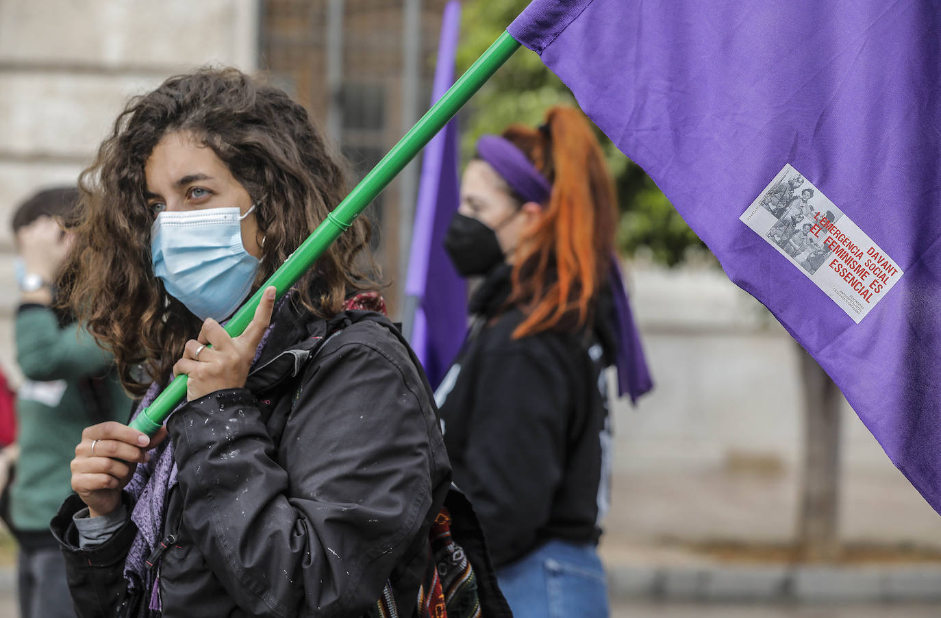 Uno de los actos en la Plaza del Ayuntamiento de Valencia