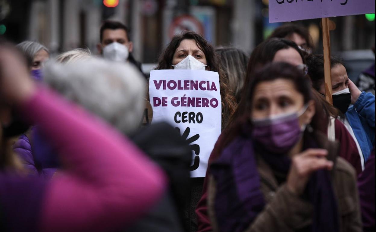 La concentración en el centro de Valencia por el Día Internacional de la Mujer.