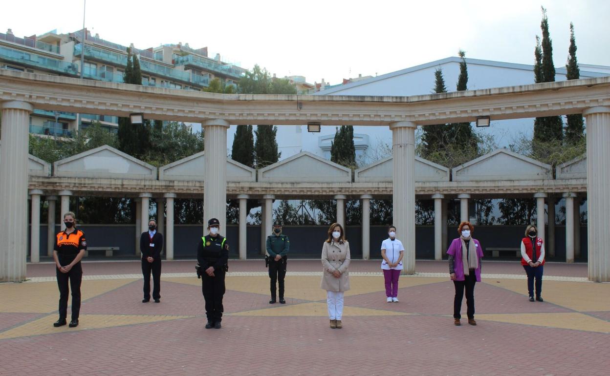 Las representantes de los colectivos homenajeados.