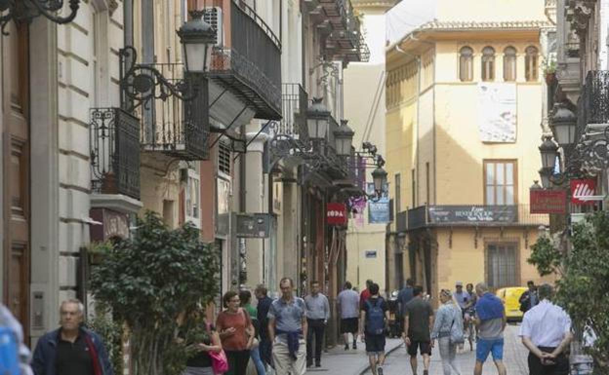 Calle Caballeros, en el barrio del Carmen