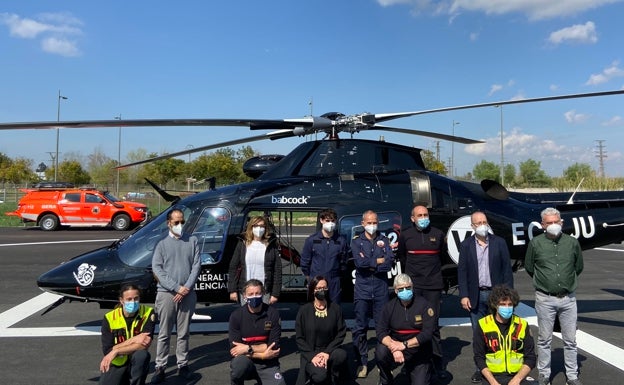 Inauguración del helipuerto de Alzira. 