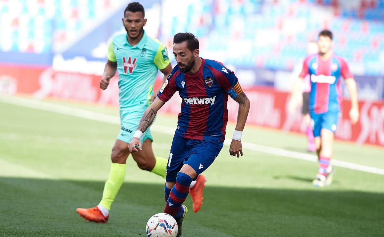 Morales, en el encuentro ante el Granada