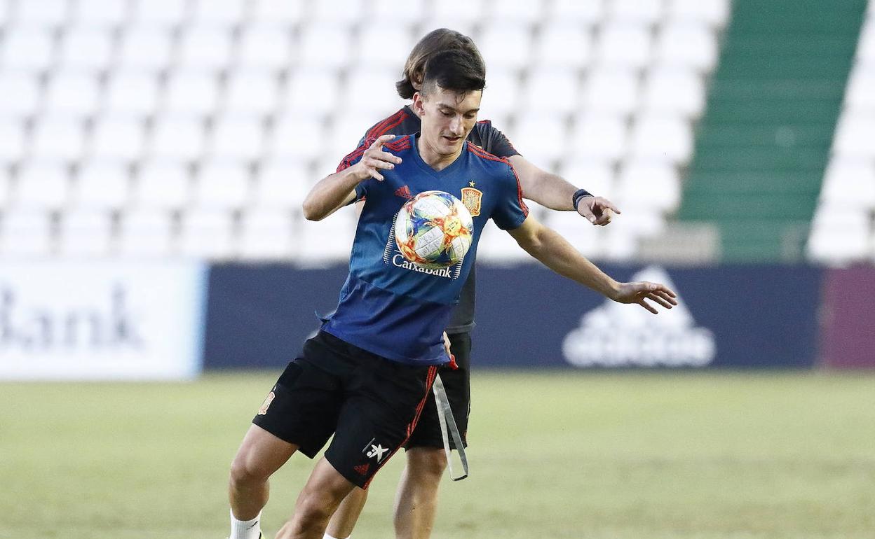 Pepelu García, durante una concentración de la selección española sub-21.