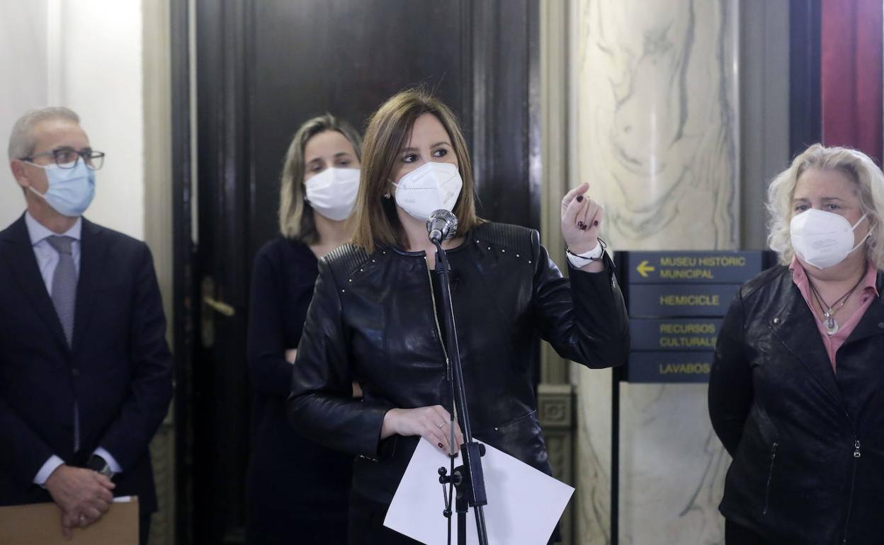 María José Catalá, en una intervención antes de un pleno municipal. 