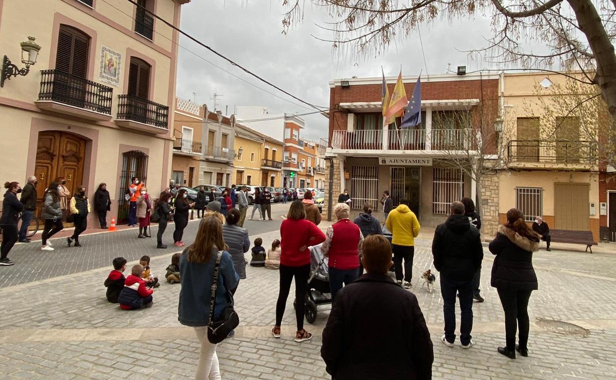 Un instante de la manifestación. 