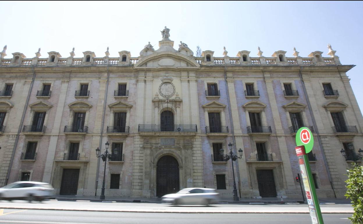 Fachada del Tribunal Superior de Justicia (TSJCV) de la Comunitat Valenciana.