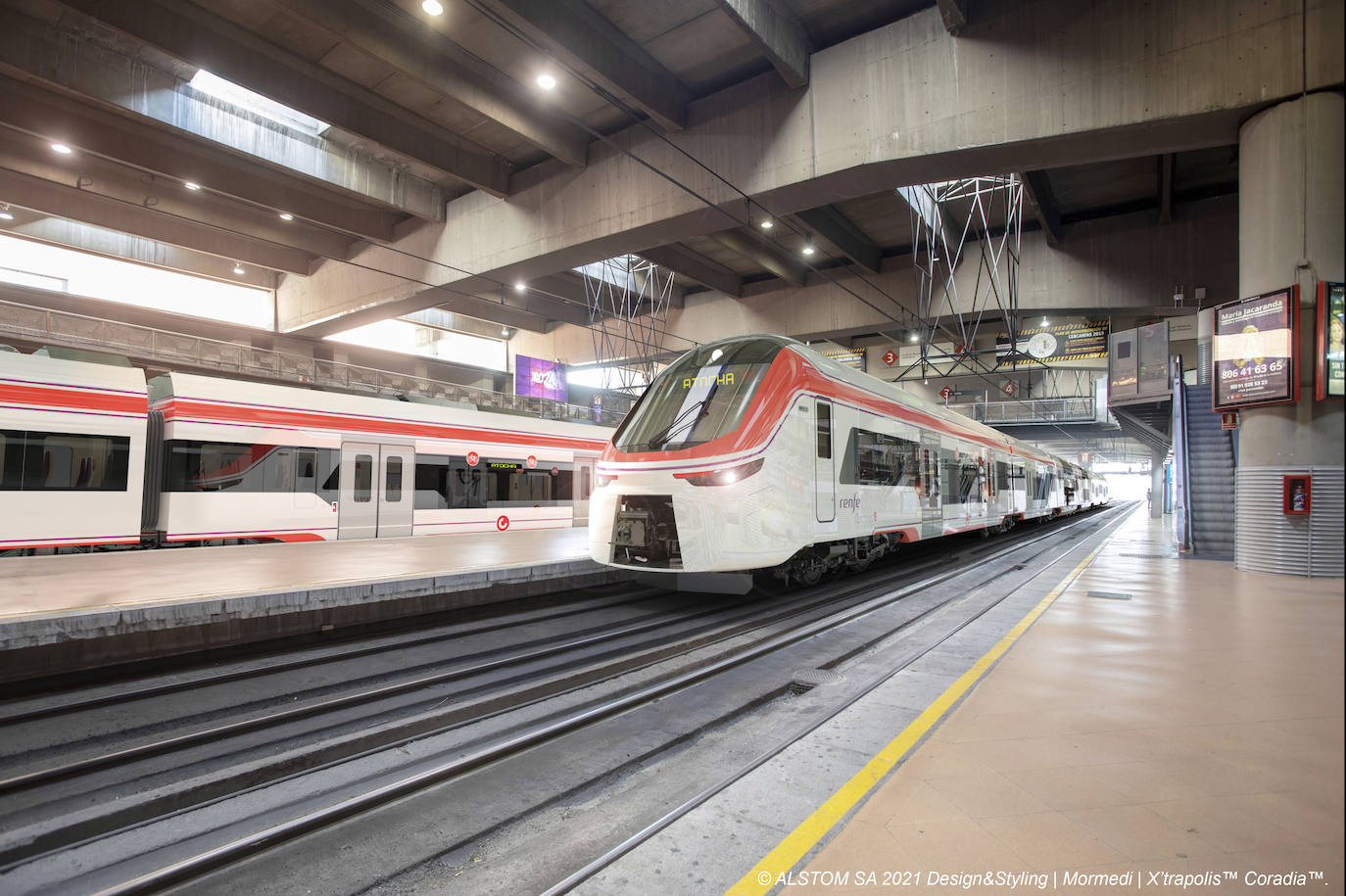 Así serán los nuevos trenes de Cercanías en España. 