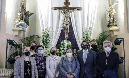 Componentes de la hermandad Cristo del Perdón. 