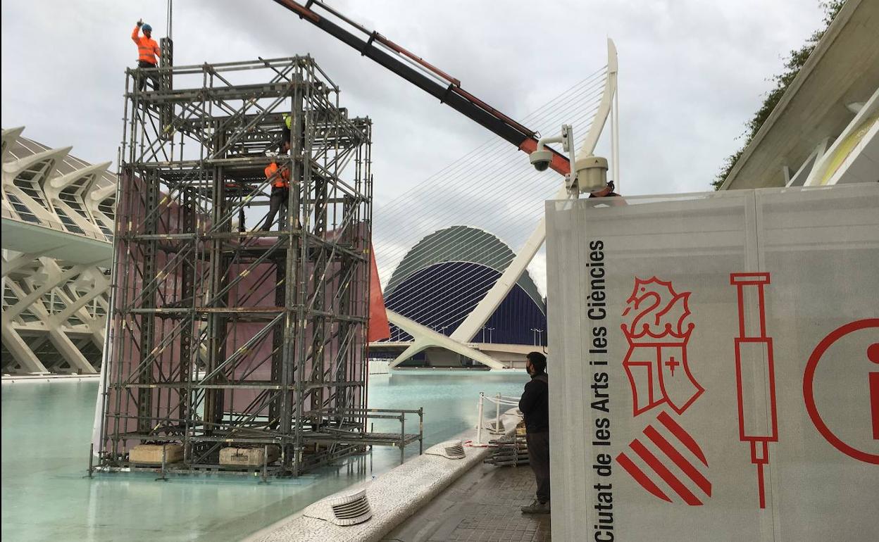 La Ciudad de las Artes y las Ciencias se prepara para ser un nuevo punto de vacunación.