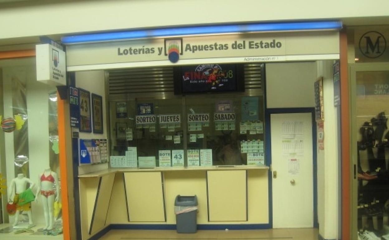 Administración en la que se ha validado el boleto ganador en Alfafar. 