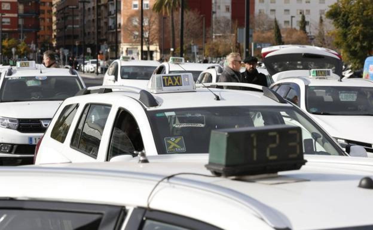 Taxis en Joaquín Sorolla