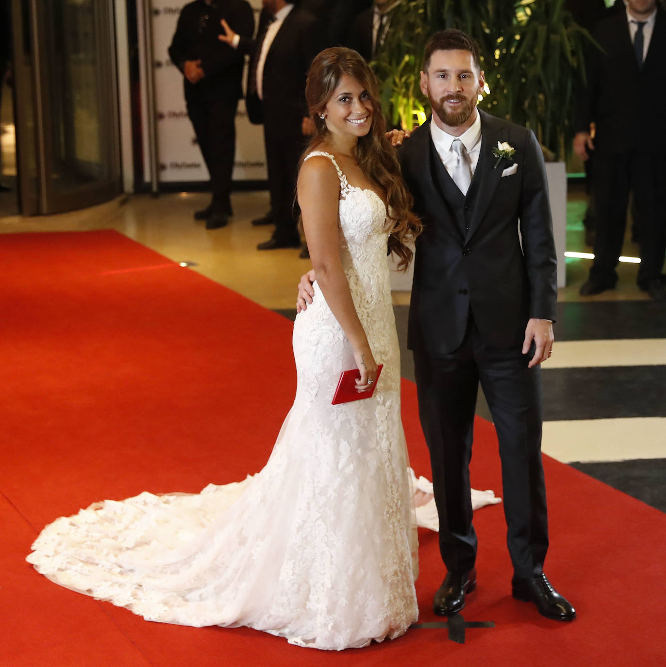 Antonella Rocuzzo y Lionel Messi