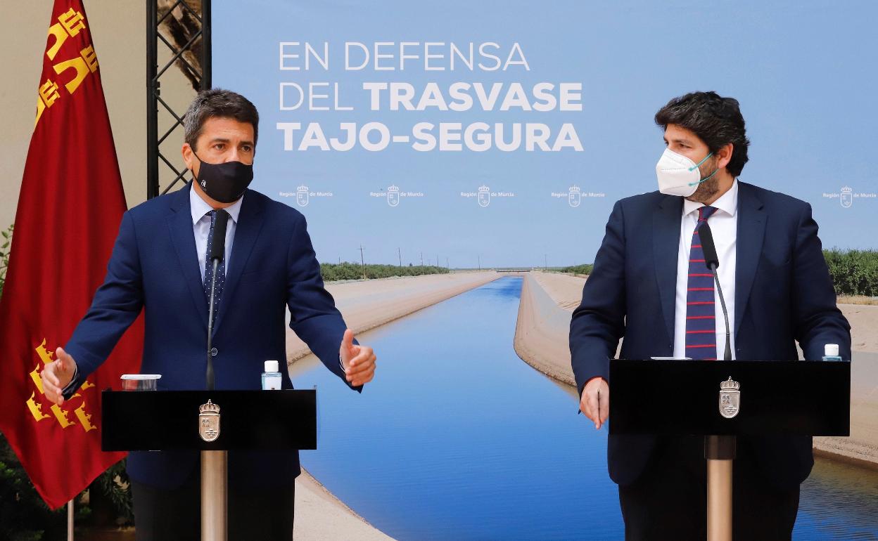 Carlos Mazón y Fernando López Miras, en Murcia. 