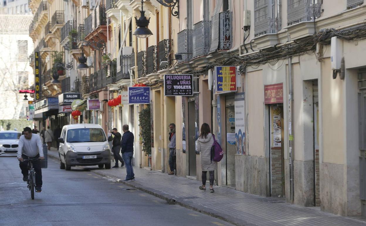 Un tramo de la calle Pelayo. 