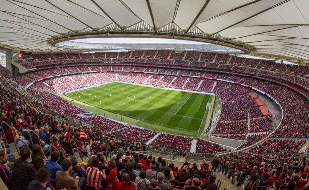 El Metropolitano en un Atlético de Madrid-Barcelona. 