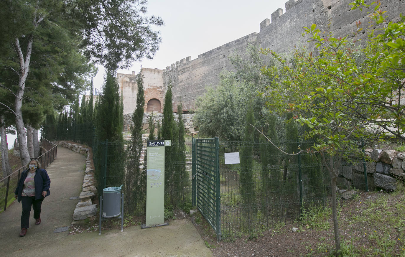 Estado del Castillo de Sagunto en abril de 2021. 