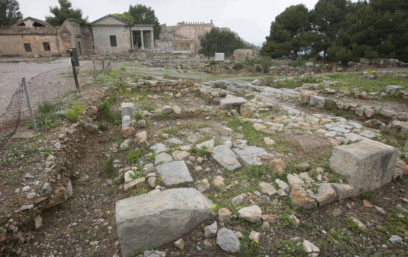 Estado del Castillo de Sagunto en abril de 2021. 