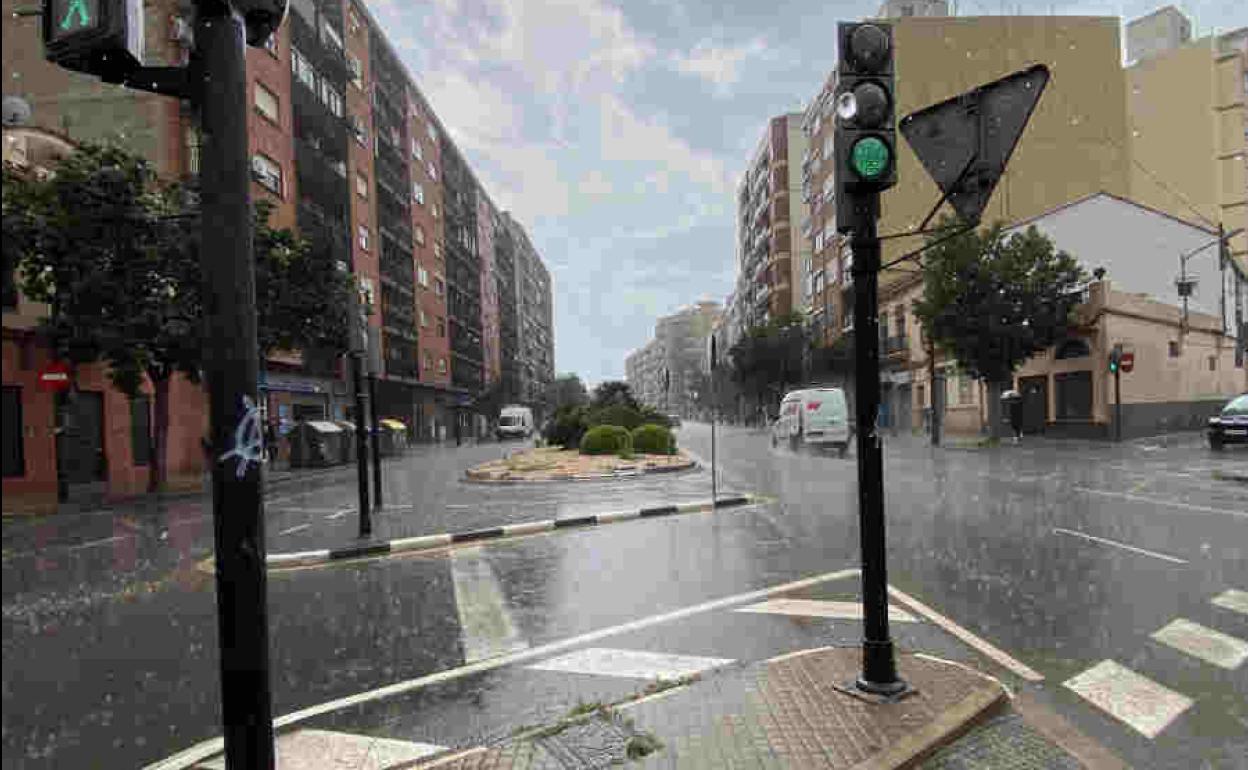 Lluvia en Valencia.