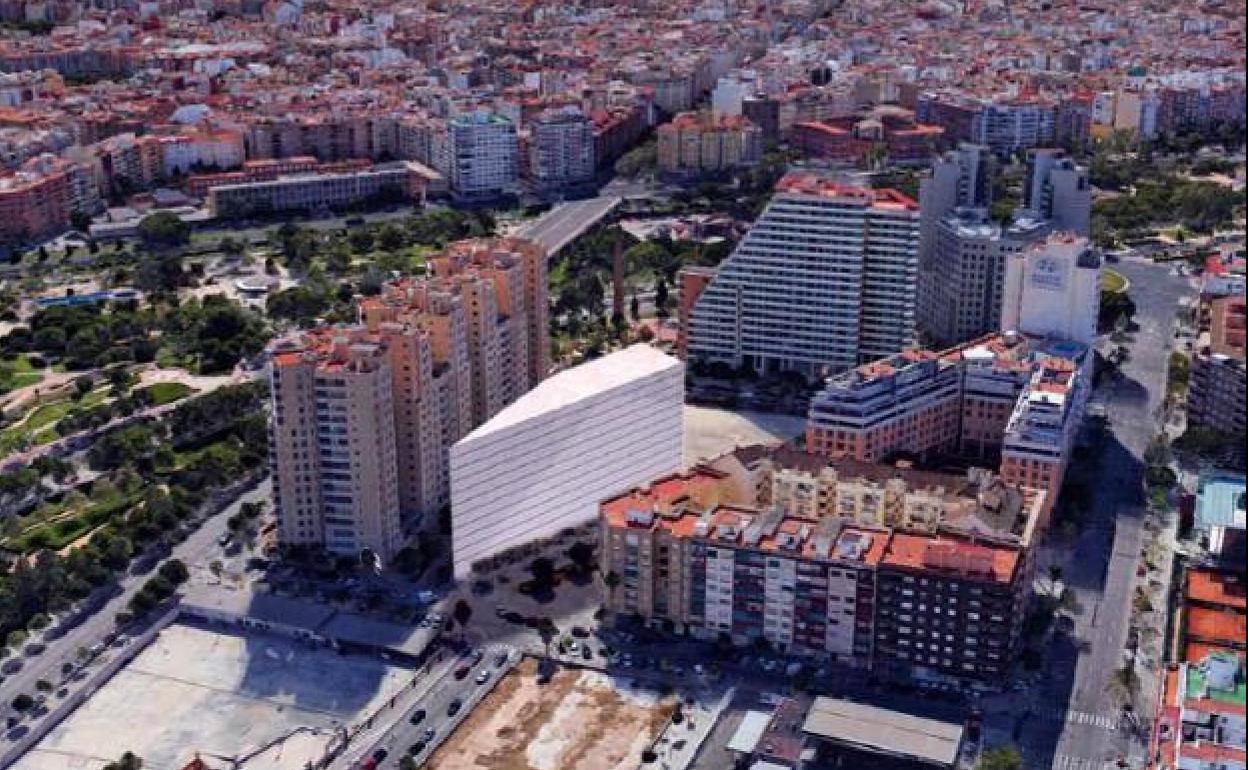 Recreación del edificio previsto junto a la calle Río Escalona. 