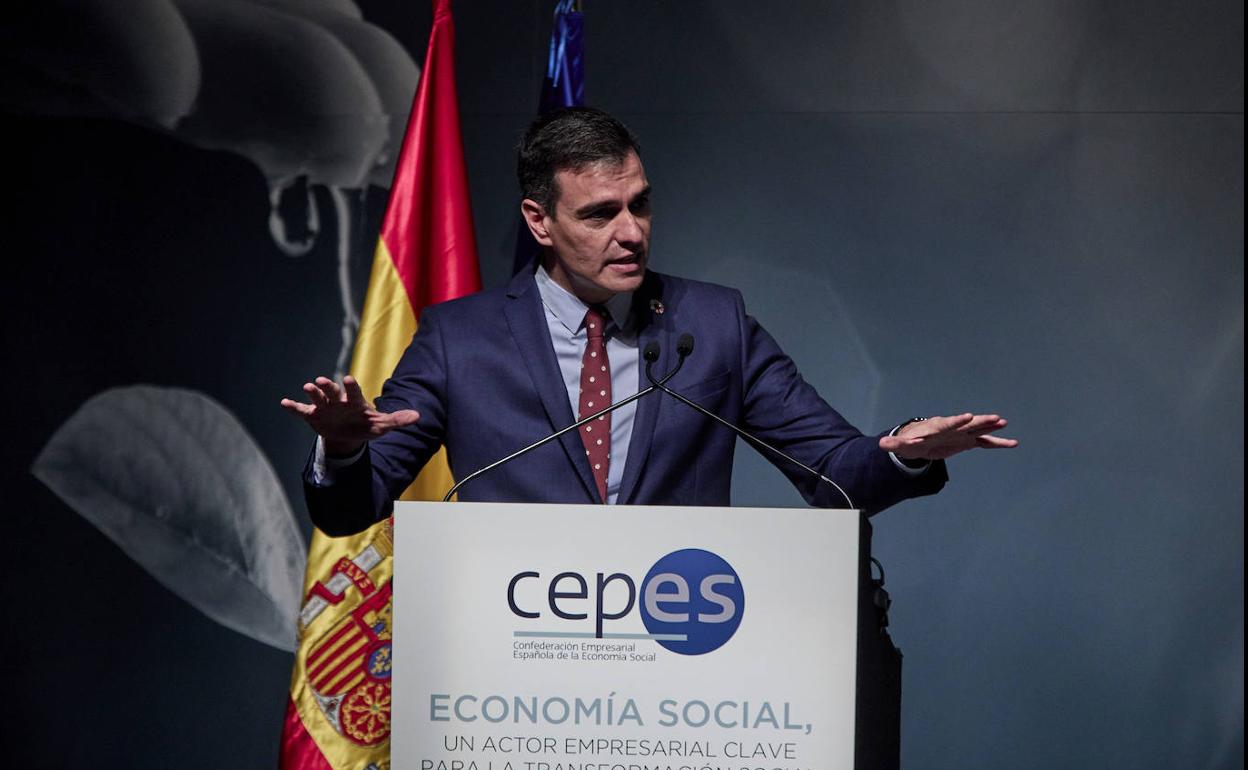 Sánchez clausuró este jueves en Madrid la Asamblea General de la Confederación Empresarial Española de la Economía Social. 